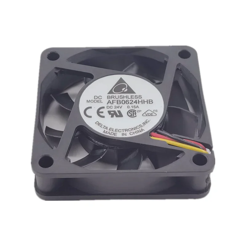 Nuevo AFB0624HHB 24V DC 0.15A 6cm 6015 CPU chasis convertidor de frecuencia ventilador de refrigeración 60*60*15MM - imagen 3