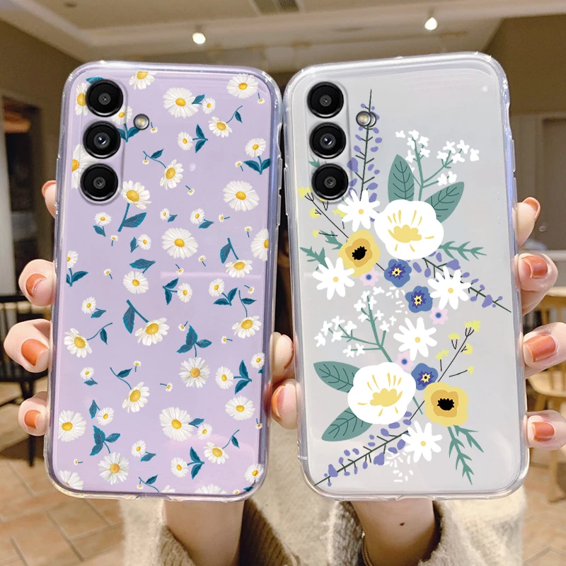 Para Samsung A15 4G 5G funda de 6,5 pulgadas funda facial de silicona suave transparente TPU funda de teléfono para Samsung Galaxy A 15 Fundas Coque parachoques - imagen 2