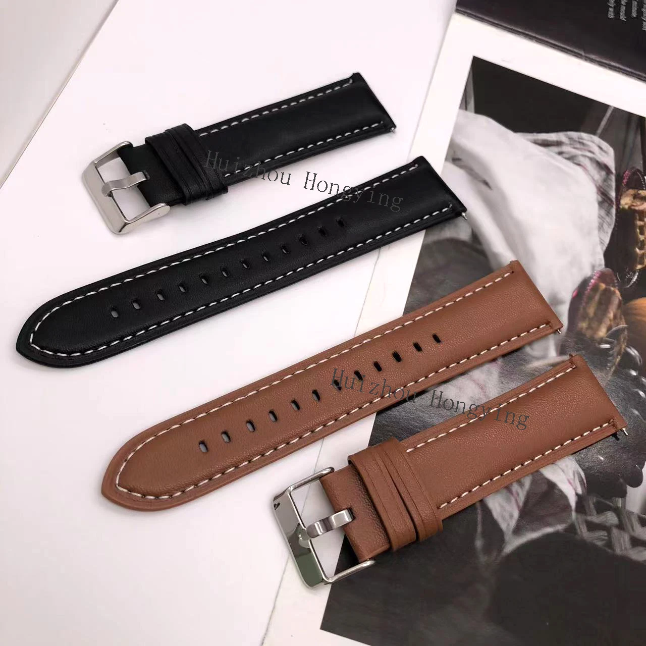 Correa de reloj de cuero PU de 22mm para Zeblaze Stratos 3 2 Lite Beyond 2 correa de reloj para Zeblaze Vibe 7 Pro accesorios de reloj - imagen 3