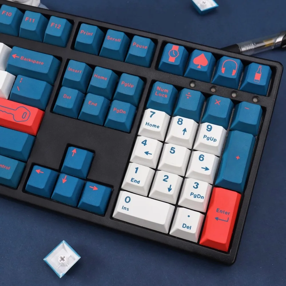 GMK todos los días llevar teclas PBT tinte subcama teclas en inglés Cherry perfil Keycap con 2.25U 2.75U 3U 7U barra espaciadora ISO Enter - imagen 2