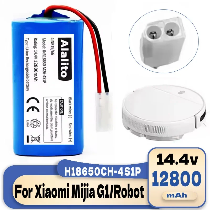 Nuevo paquete de batería de iones de litio 4S1P 14,4 V 12800mAh, para xiaomi MIJIA Mi Robot aspirador Essential G1 MJSTG1, SKV4136GL H18650CH R30 R35