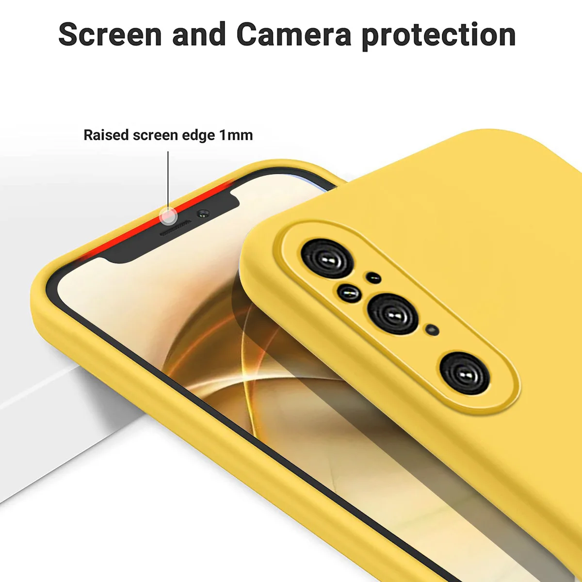 Funda protectora completa de silicona líquida para Sony Xperia 5 10 1 VII VI ii 1 10 5 IV iii, carcasa de Gel suave, funda mate de goma - imagen 5