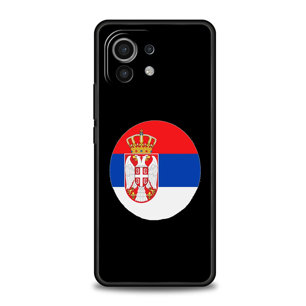 Funda de teléfono para Xiaomi 15 14 13 12 Lite 14T 13T 12T Pro Poco X7 X6 X5 X4 X3 NFC F7 Ultra F6 Pro, funda suave con insignia de bandera de Serbia - imagen 3