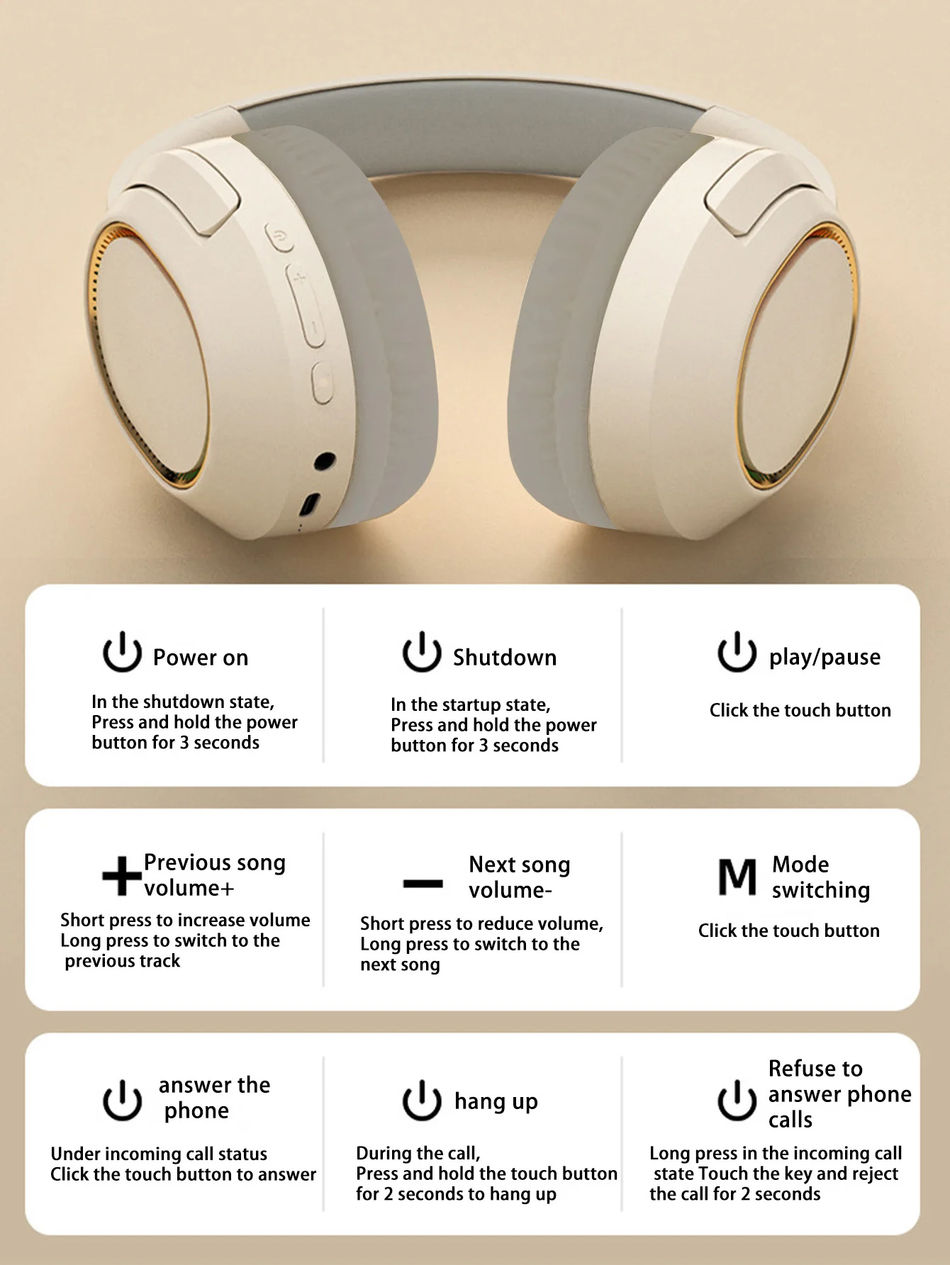 Auriculares Bluetooth sobre la oreja plegables, luces RGB geniales, batería de larga duración, almohadillas suaves para los oídos que no presionan en los oídos - imagen 5