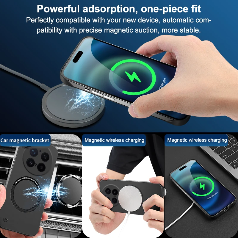 Funda de teléfono ultrafina sin marco magnética para VIVO X300 Pro X300Pro 5G, cubierta trasera de protección de lente de PC dura de lujo de alta calidad - imagen 4