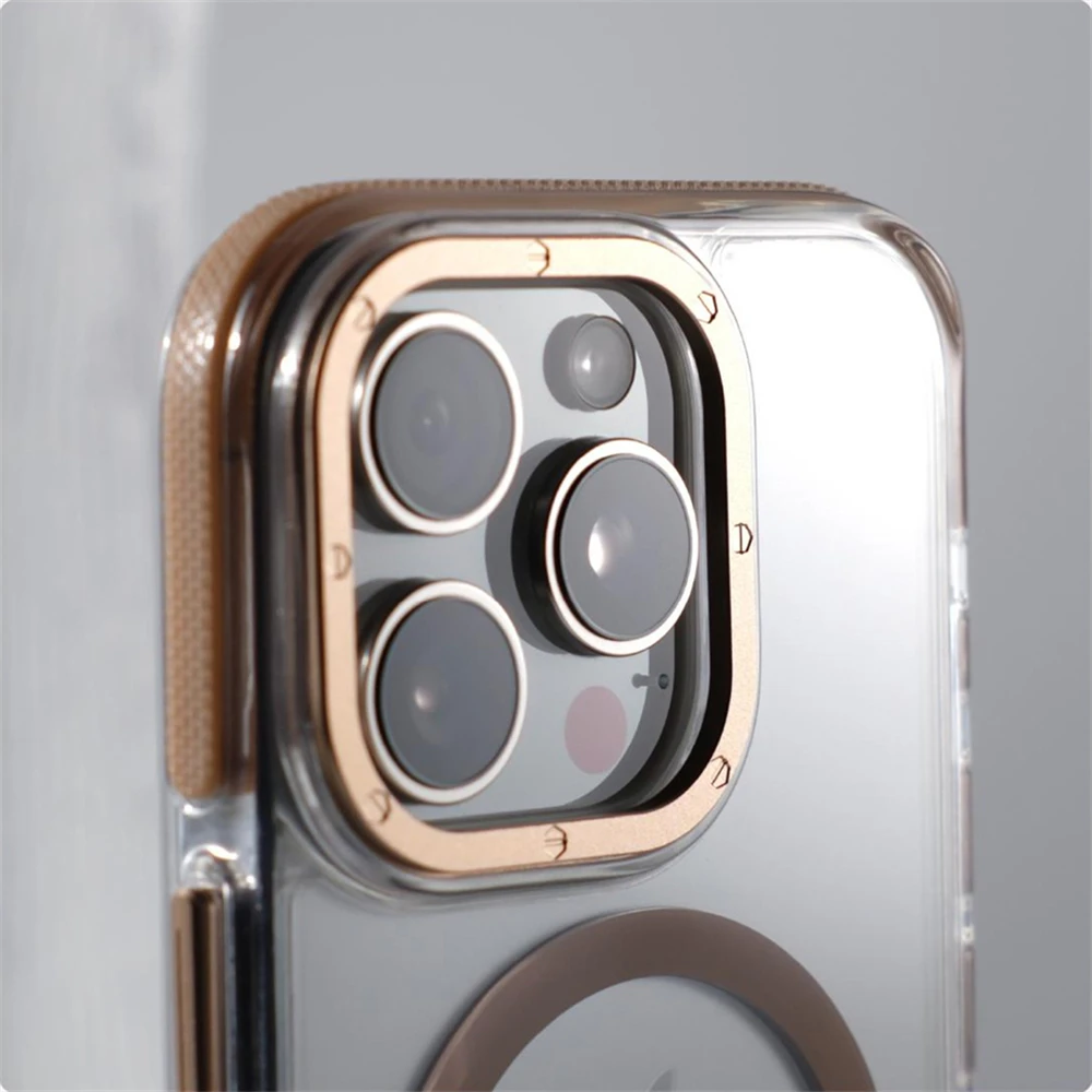 Luxury Transparent Magnetic Bumper Case For iPhone 17 Air 16 Pro Max 15 14 13 12 For Magsafe Wireless Charg Non-Slip Clear Cover - imagen 3