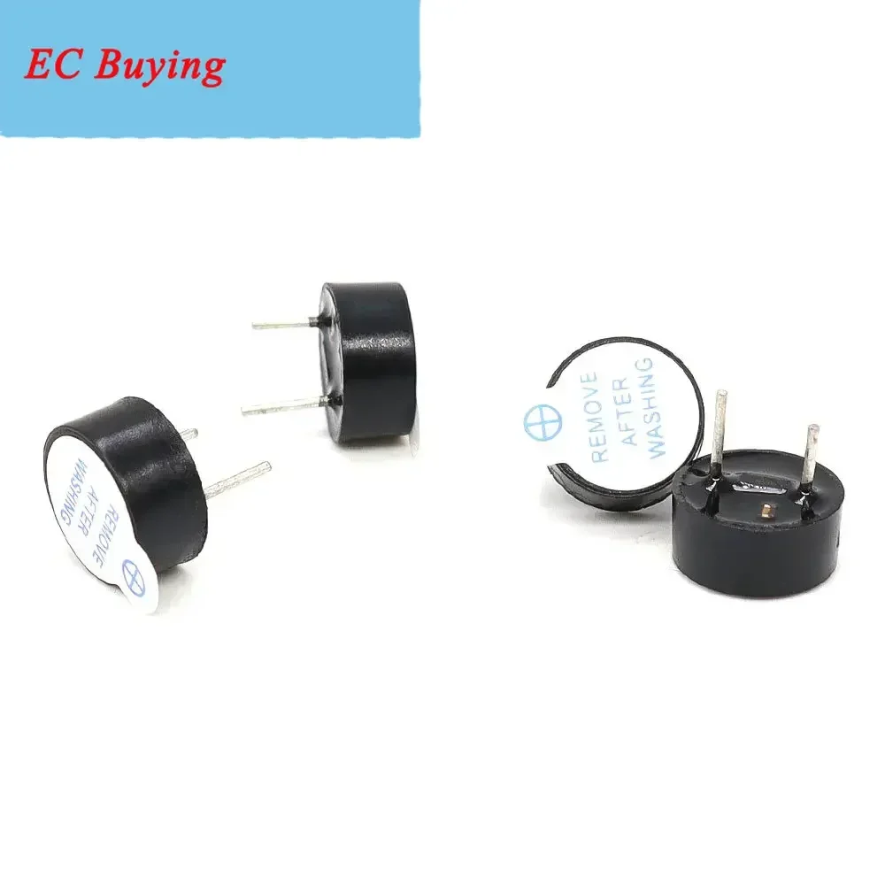 10 Uds. Alarma de zumbador activo ultrafina 3V 5V 12V DC 9MM * 4,2 MM 9x4,2 MM 9042 MINI zumbador piezoeléctrico activo apto para Arduino Diy Electro - imagen 2