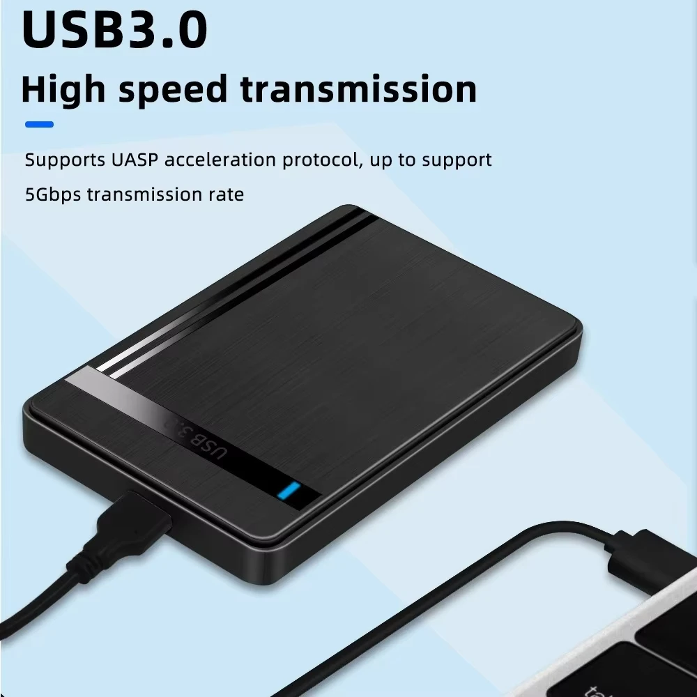 Caja HDD SATA a USB3.0 de 2,5 ", fundas para discos duros móviles de 5Gbps para almacenamiento externo SSD, caja HDD con Cable USB3.0 para ordenador portátil y PC - imagen 5