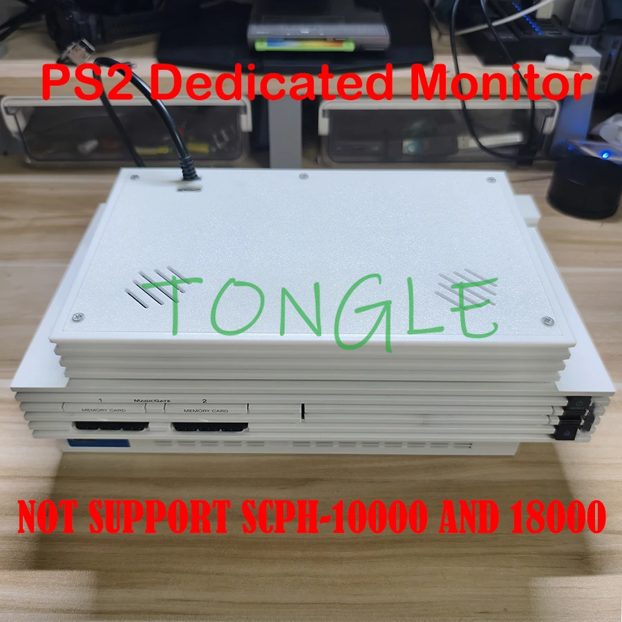 Impresión 3D Consola de juegos de 8 PULGADAS Pantalla portátil Mini monitor LCD con estéreo para PS2 PS 2 Versión gruesa - imagen 3