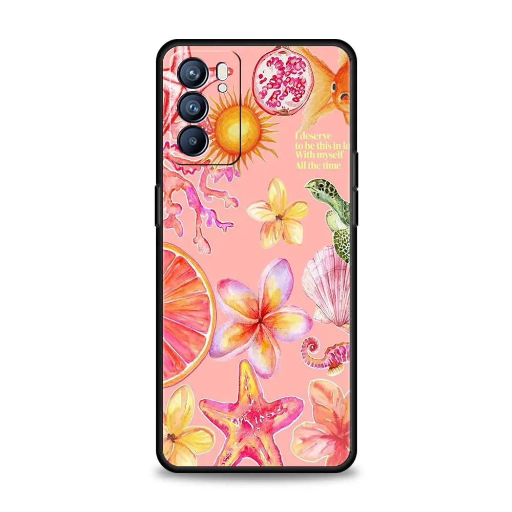 Funda oceánica de medusas rosas para Oppo Reno14 Reno13 Reno12 11 F 10 Find X5 X9 Pro A54 5G A53 A52 A9 A78 4G A79 A80 A98 - imagen 3