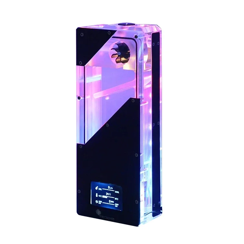 FREEZEMOD AIO Reservoir tanque de agua inteligente Velocidad de flujo Hall Control RGB instalación de posición porosa 5V3pin/12V4pin sincronización aura