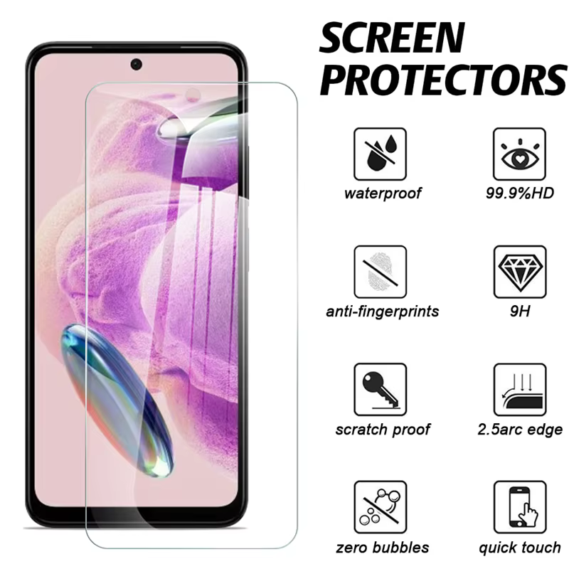 Funda de vidrio templado HD para Xiaomi Redmi Note 12 s, 12 s, 4G, 9H, Readmi Note 12 Pro + 5G, 2 unidades - imagen 2