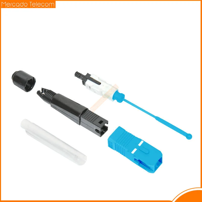 100 unids/lote FTTH SC UPC juntas de soldadura de junta de fusión en caliente conector rápido de fibra óptica