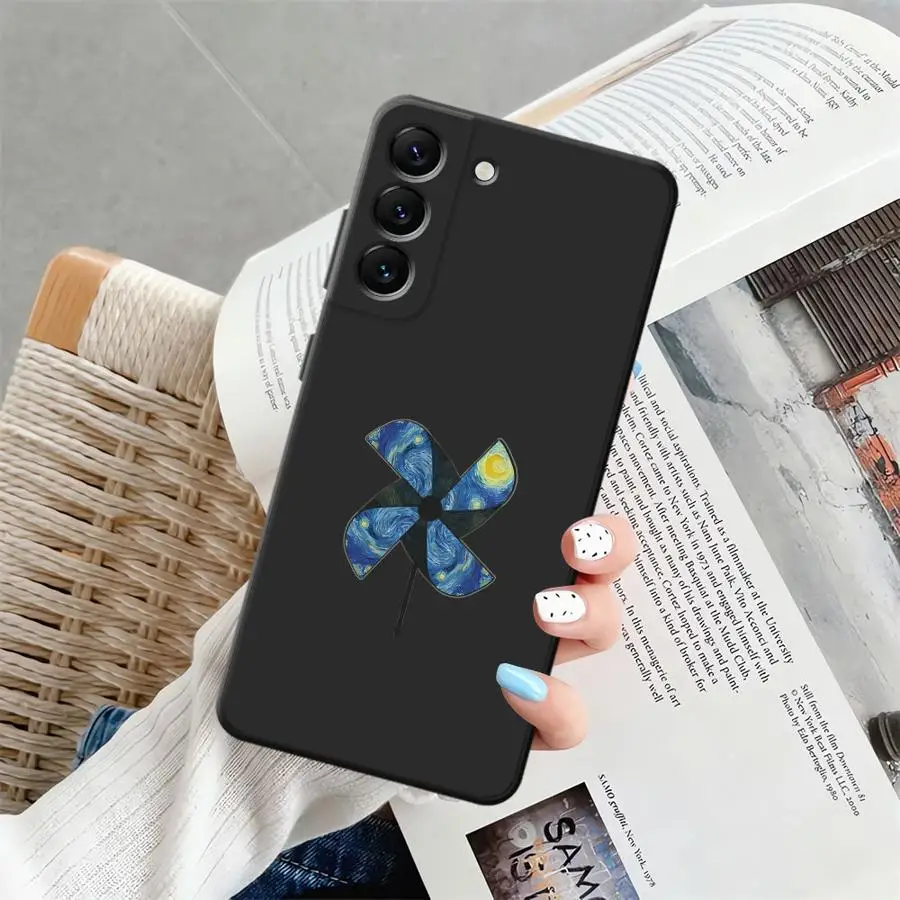 Funda para Samsung Galaxy A03 A70 A10 A12 A20 A13 A06 A40 A16 A30 A15 A50 A05 A04 funda negra suave para teléfono Van Gogh creatividad