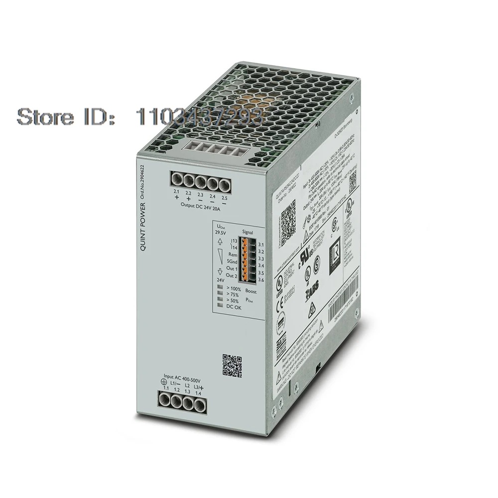 Nuevo para Phoenix QUINT POWER (reemplazar: 2938727) 24VDC/20A fuente de alimentación conmutada QUINT4-PS/3AC/24DC/20 2904622 - imagen 5
