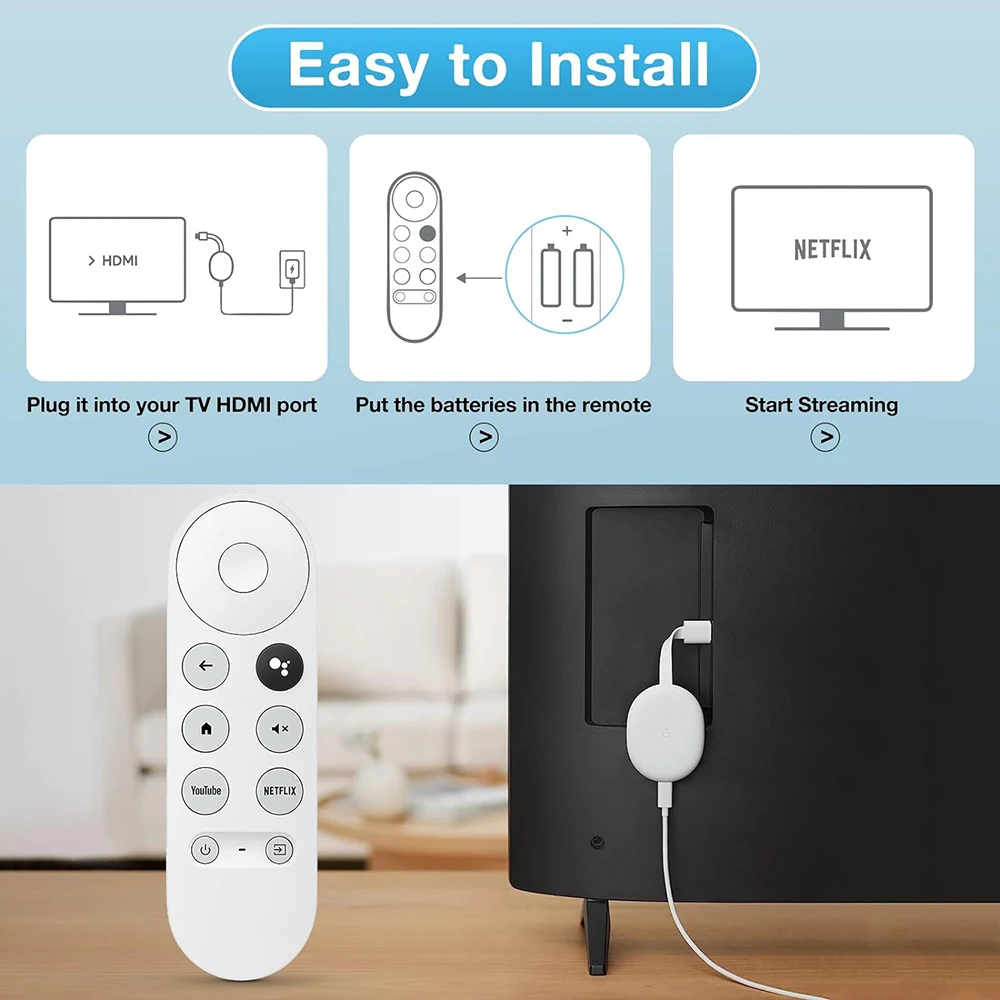 Mando a distancia por voz G9N9N, Bluetooth, IR, adecuado para GOOGLE CHROMECAST TV, decodificador de voz, mando a distancia de repuesto para Smart TV - imagen 3
