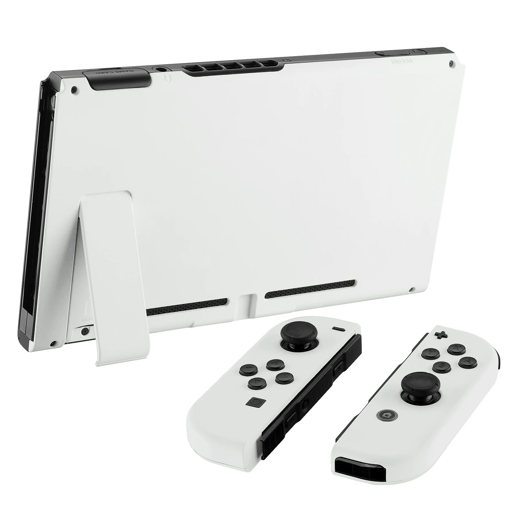 eXtremeRate para Nintendo Switch Placa trasera de consola blanca, carcasa y botones del controlador - imagen 5