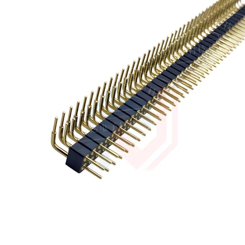 Pasadores redondos de doble punta chapados en oro con paso de 2,54 MM/2,0 MM, tipo de inserción curva de 90 grados, conector 2*2P, 2*3P, 2*4P, 2*5P-2*40P - imagen 5