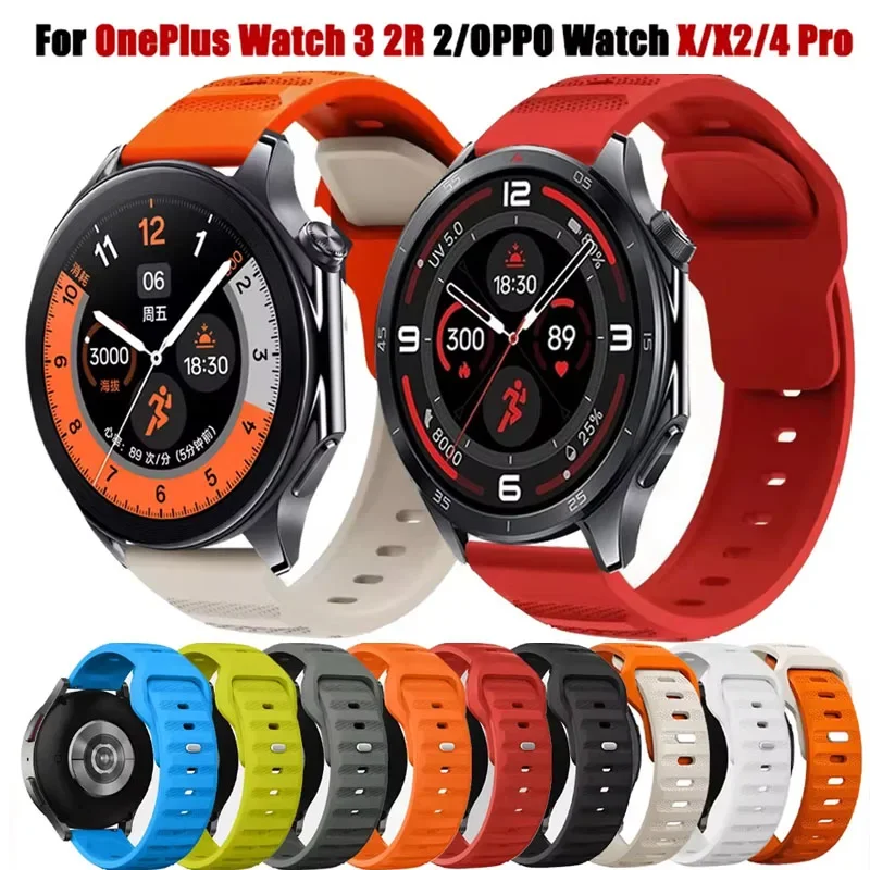 Correa deportiva de silicona de 22mm para OnePlus Watch 3 2 2R OPPO Watch X 4 Pro/OnePlus, correa deportiva de 46mm para Realme Watch 3 2 S2