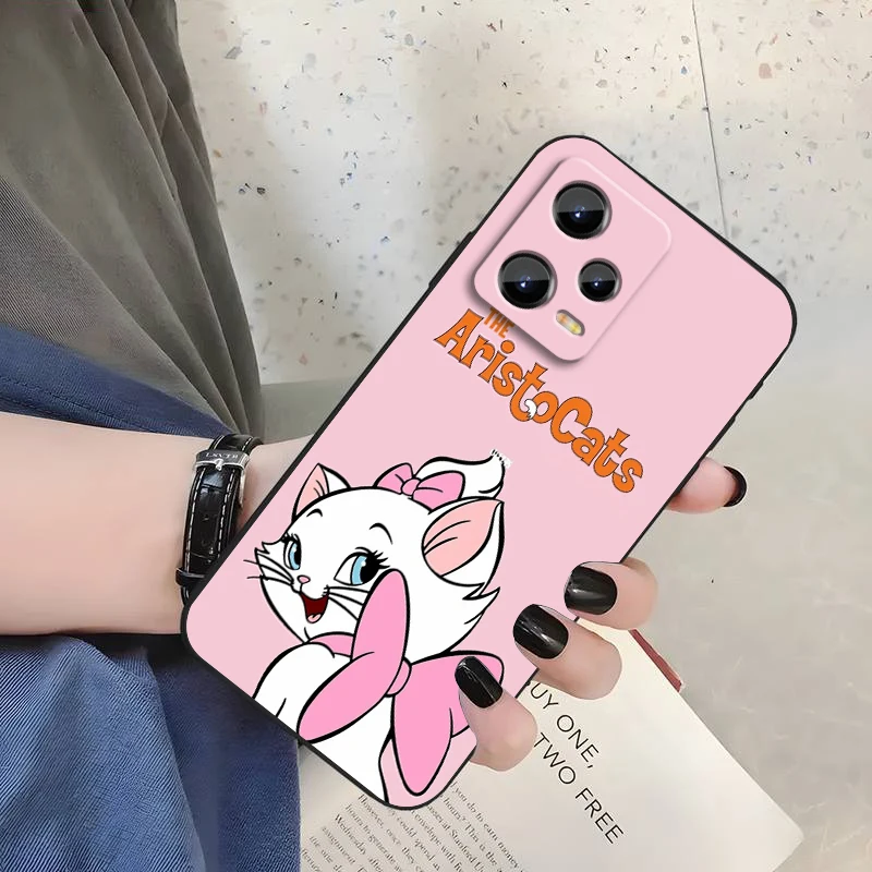 Disney funda de teléfono con diseño de Mary Cat para Xiaomi, carcasa bonita para Redmi Note 13, 12R, 12, 12S, Turbo 11, 11T, 11S, 10, 10S Pro Plus, 5G, color negro - imagen 4