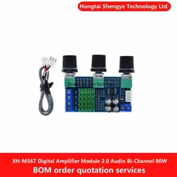 XH-M567 Módulo Amplificador TPA3116D2 Estéreo 80 W 12-24 V