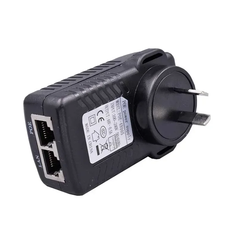 Divisor de inyector POE para cámara IP CCTV, interruptor de red, adaptador Ethernet, DC48V 0.5A, UE/REINO UNIDO/EE. UU./AU opcional - imagen 2