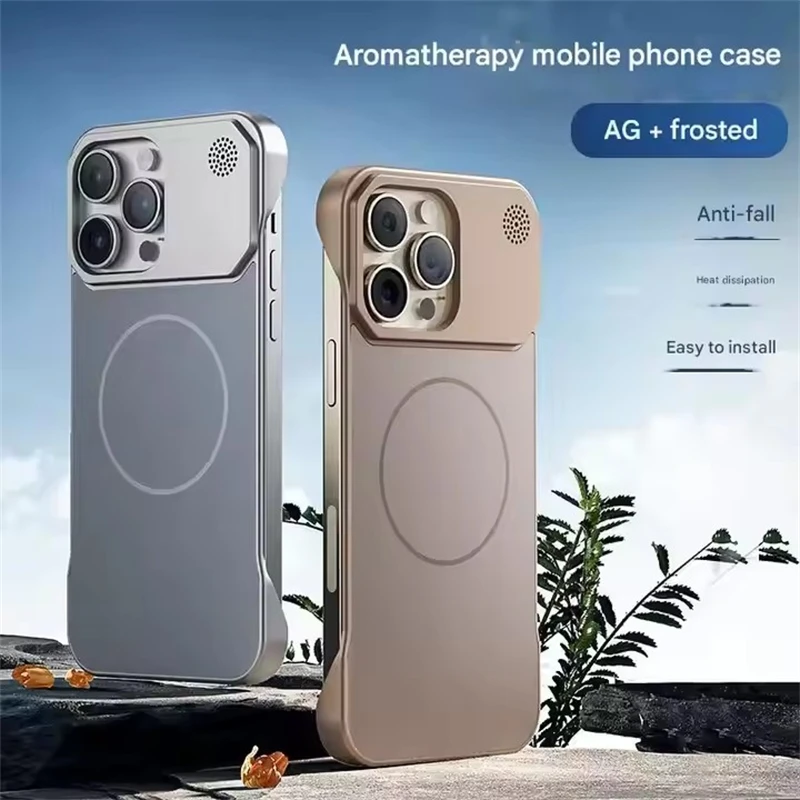 Fragrance Frameless Magnetic Hard Phone Case for Magsafe IPhone 16 15 14 13 12 Pro Max Plus 16Pro 15Pro Mag Safe Cover Accessory - imagen 2