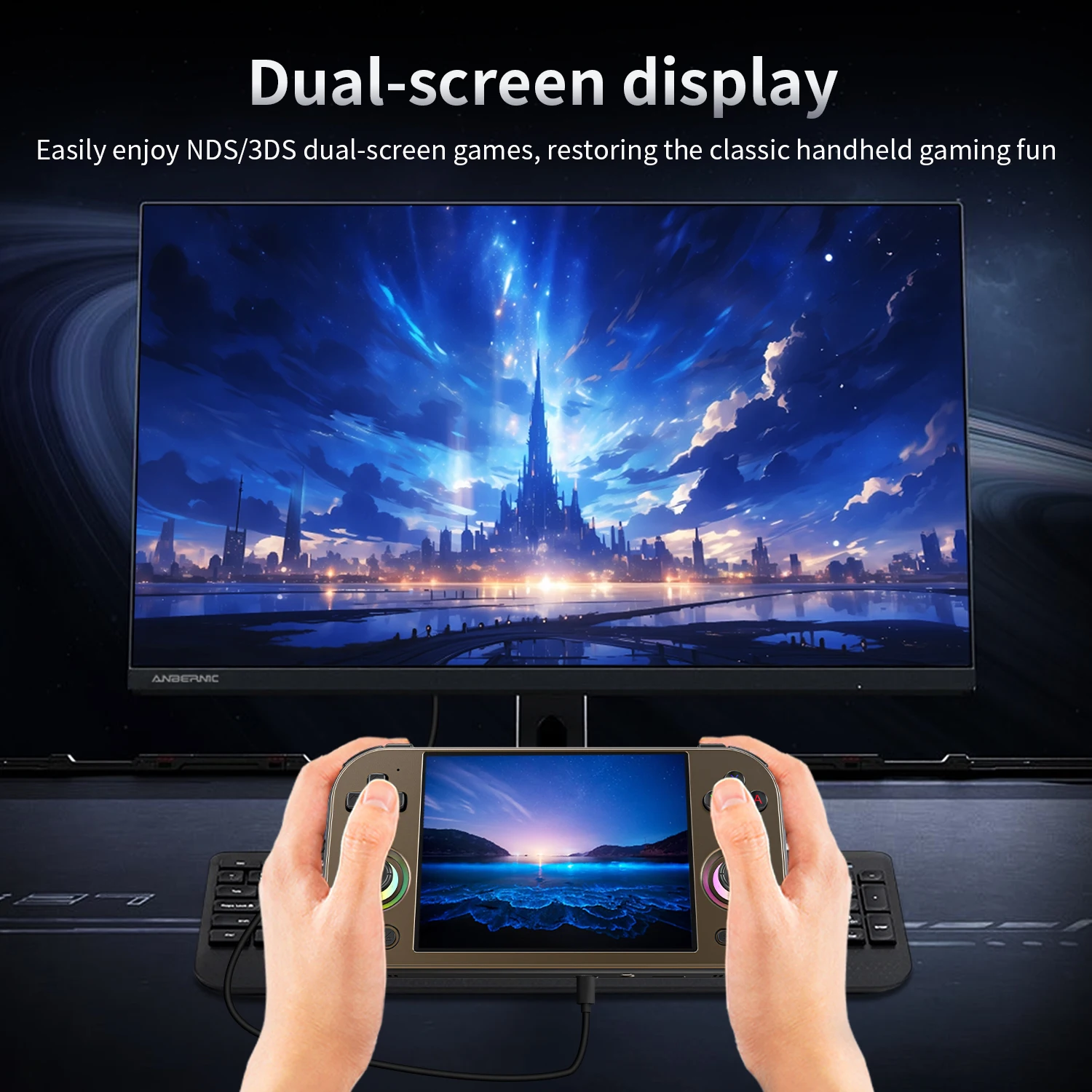 ANBERNIC RG 477M 4,7 pulgadas LTPS pantalla táctil portátil consola de videojuegos aleación de aluminio CNC Android 14 5300mAh RG477M - imagen 5