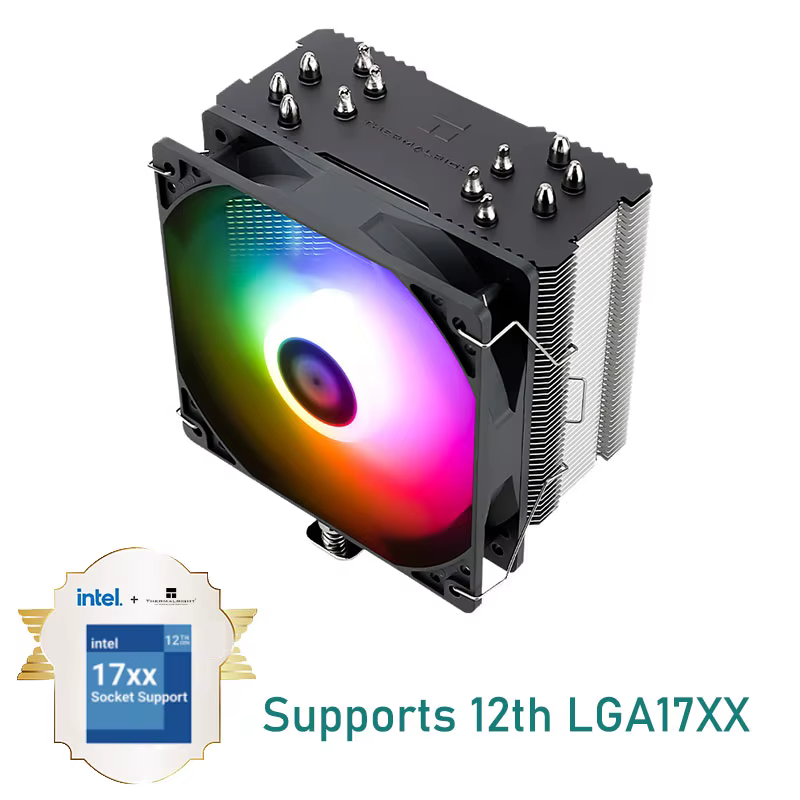 Thermalright-radiador refrigerado por aire BA120 ARGB CPU AGHP, tubo de calor antigravedad, soporte AM4/1700, 6 tubos de calor, ventilador de 12CM - imagen 3