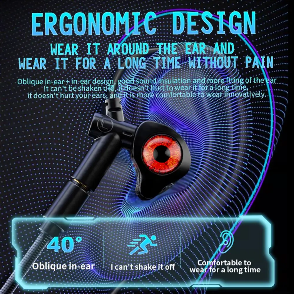 Auriculares intrauditivos tipo c para juegos de deportes electrónicos de doble mezcla, reducción de ruido estéreo con micrófono, auriculares con cable de cabeza digital - imagen 3