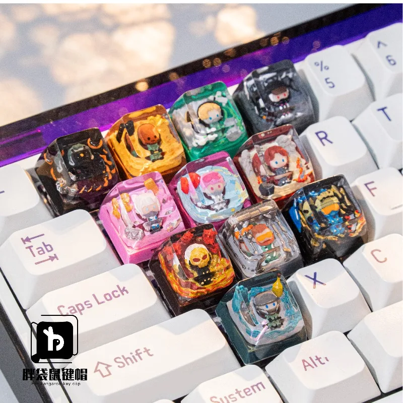 Tapa de tecla Delta Force Point, teclas personalizadas de resina hechas a mano, teclas de teclado con perfil MX Cherry para accesorios de teclado mecánico - imagen 3