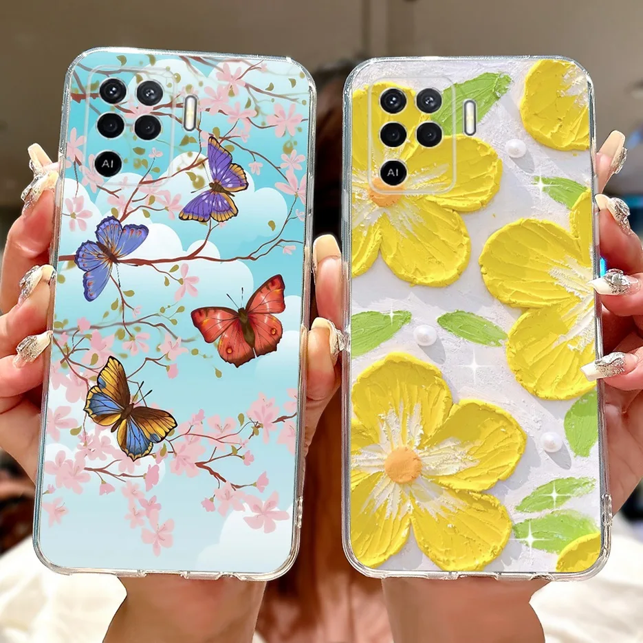Para Oppo Reno 5 Lite funda CPH2205 funda pintada de moda funda de teléfono suave y delgada para Oppo Reno5 Lite Reno 5F 5Z Reno5F Reno5Z Fundas - imagen 5