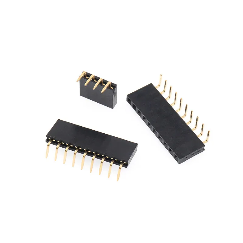 Conector Header Hembra 2,54 mm Angulo Recto Fila Única Prototipos - imagen 5