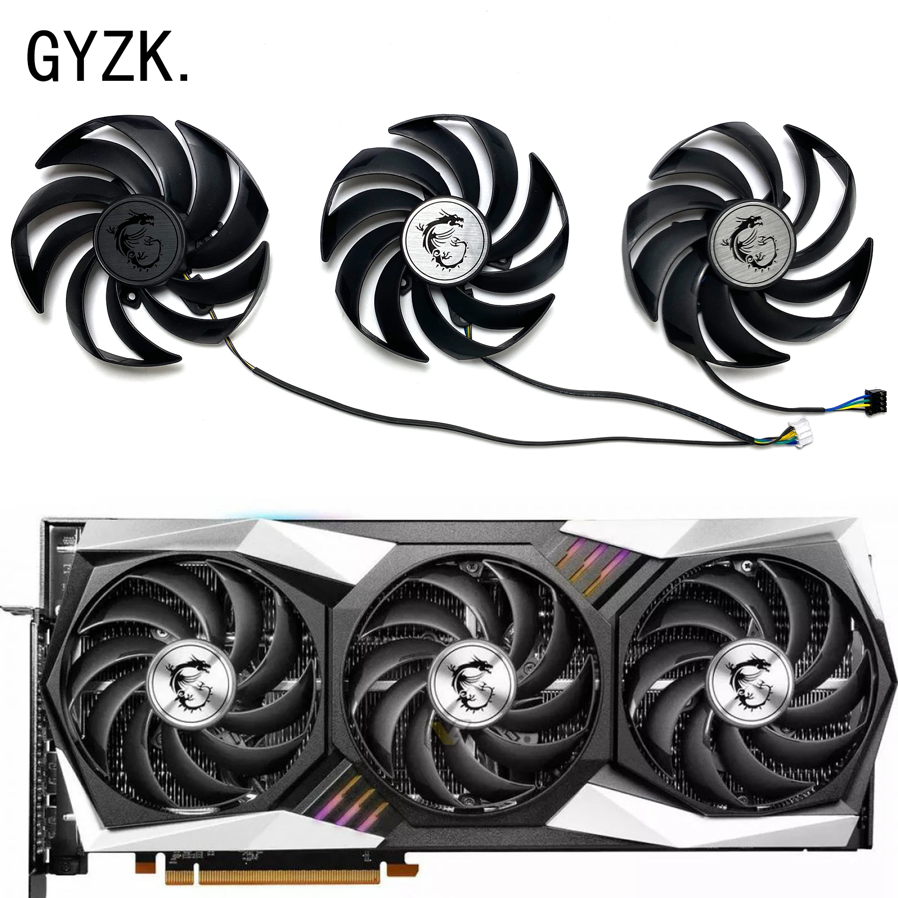 Ventilador de repuesto para tarjeta gráfica MSI Radeon RX7900XT 7900XTX GAMING TRIO CLASSIC, nuevo, PLD09210S12HH