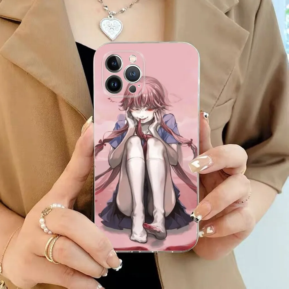 Funda de teléfono Anime Future Diaries para iPhone 15 13 14 Pro Max XS XR 12 11 Pro 13 Mini 6 7 8 Plus cubierta trasera transparente Capa - imagen 3
