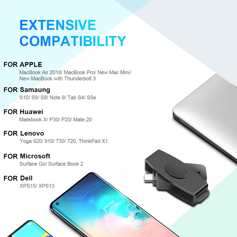 Lector de tarjetas inteligentes SIM tipo C para tarjetas bancarias IC/ID EMV SD TF MMC, lector de tarjetas de memoria USB-CCID ISO7816 DNI Citizen - imagen 3