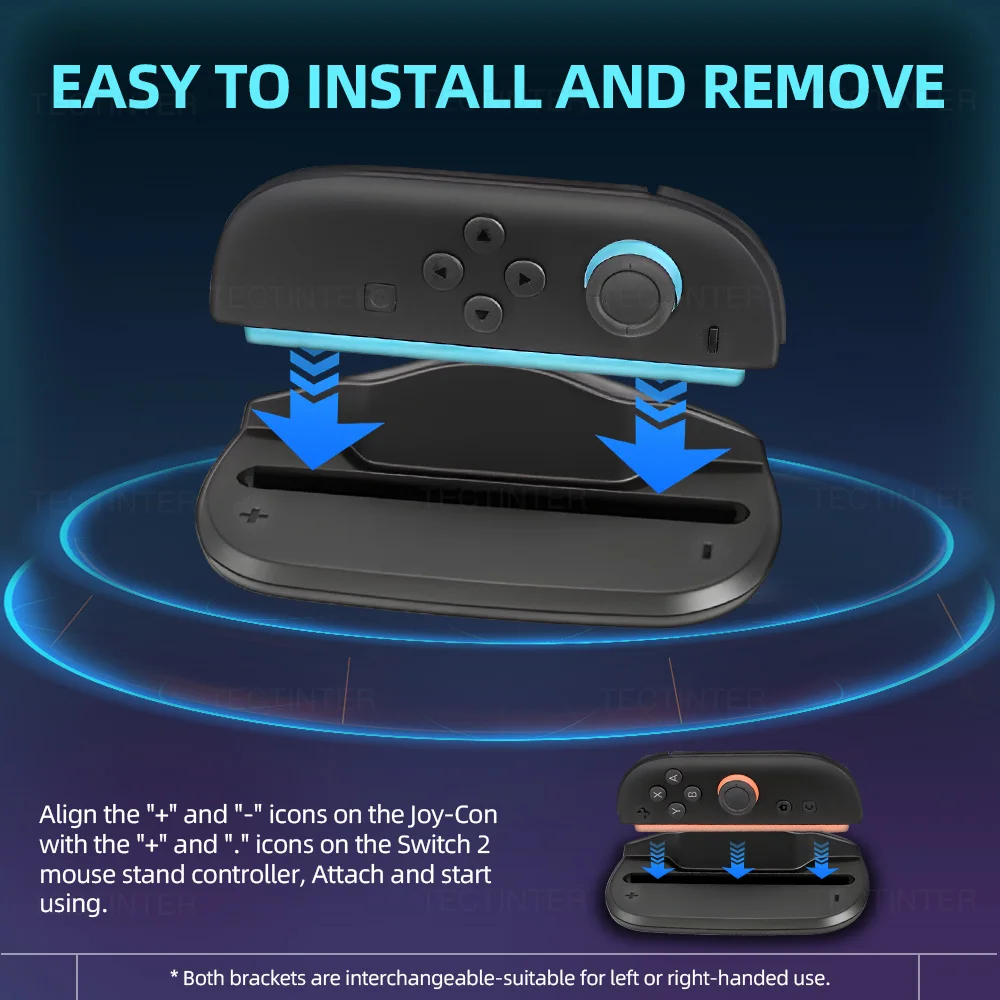 Soporte de agarre para ratón para mando de juegos, Base de soporte para mando de Nintendo Switch 2, accesorios, 2 uds. - imagen 3