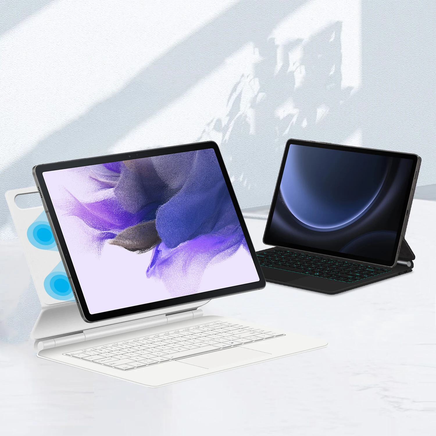 Teclado mágico para Samsung Galaxy Tab S7 S8 S9 S10 FE 10,9 11 "S7FE S9 FE + Plus S10 + 12,4 S8/S9/S10 Ultra funda inteligente de 14,6 pulgadas - imagen 3