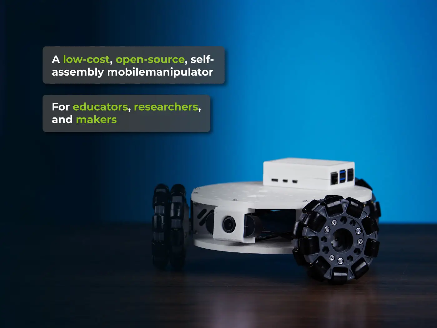 Kit LeKiwi Base móvil con piezas y batería impresas en 3D, 12V, unidad omnidireccional, Compatible con Raspberry Pi 5 para correr LeRobot