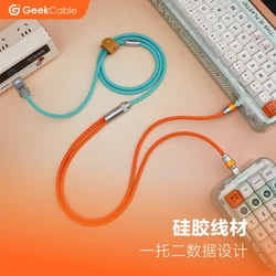 GeekCable USB-C para Teclado Mecánico – Conector Aviador Bobinado