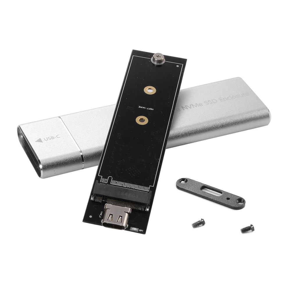 Carcasa M2 SSD NVMe PCIE 10Gbps USB 3,1 Gen2 carcasa NVMe externa adaptador USB C caja de aluminio para MAX 4TB M2 SSD M Key 2280 - imagen 5