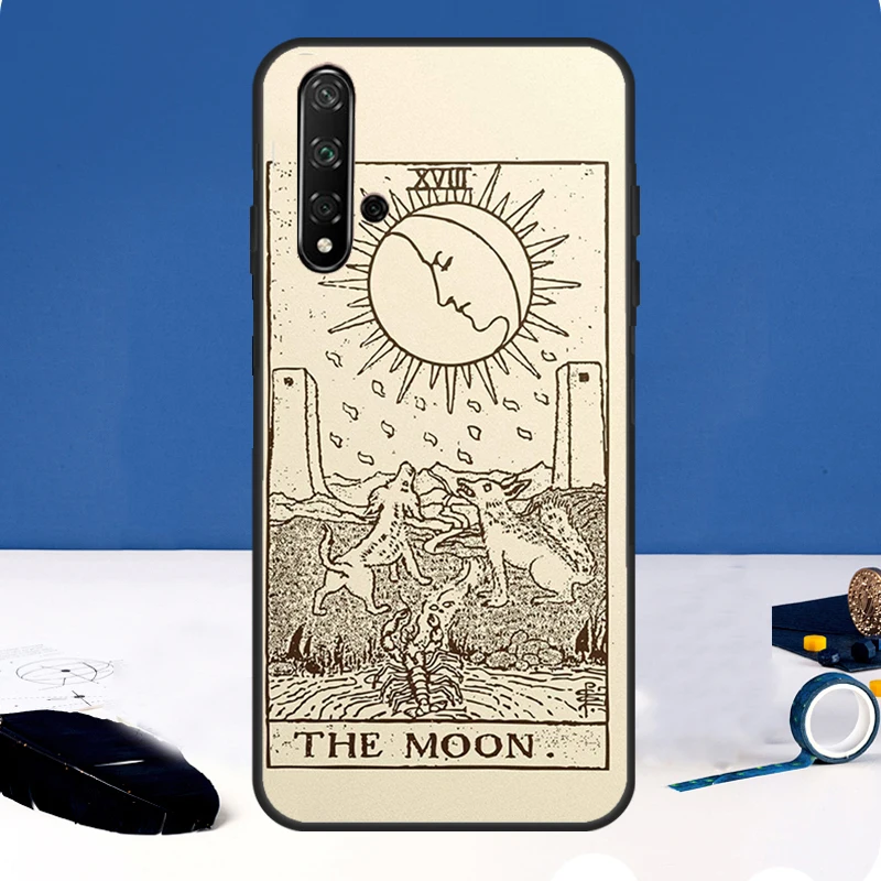 Funda con tarjeta de Tarot, astrología, sol y luna para Huawei Nova Y91 Y61 Y60 Y70 Y72 Y73 Y90 12i 11i 3i 7i 8i 9 10 SE P20 P40 P30 Lite - imagen 4