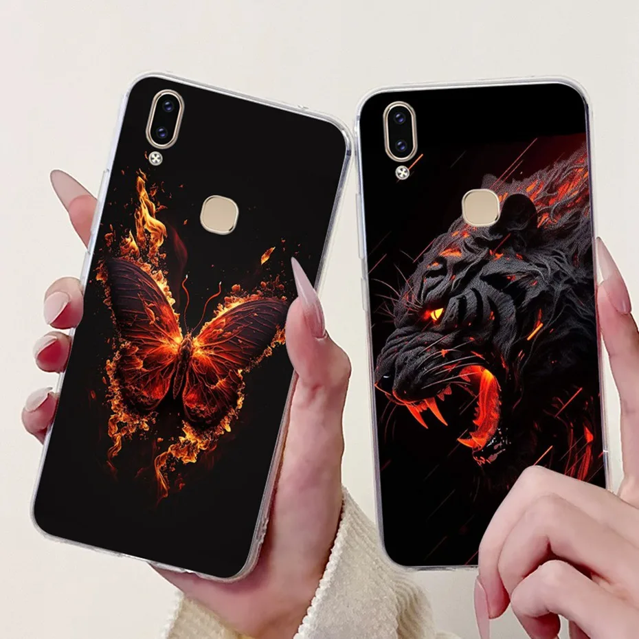 Nuevo diseño de funda de teléfono para Vivo V9, funda de teléfono V9 Youth 1723 1726 1727, fundas de TPU transparentes de silicona suave - imagen 4