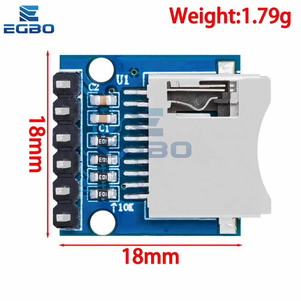 Placa de expansión de almacenamiento Micro SD, Mini tarjeta Micro SD TF, módulo de protección de memoria con pines ARM AVR, 1 Uds. - imagen 4