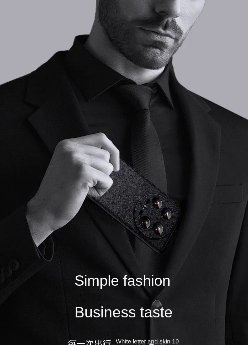 Funda de cuero PU suave para Xiaomi Mi 14 13 Ultra, carcasa protectora trasera para Xiaomi Mi 14 13 12 11 Pro 12X - imagen 4