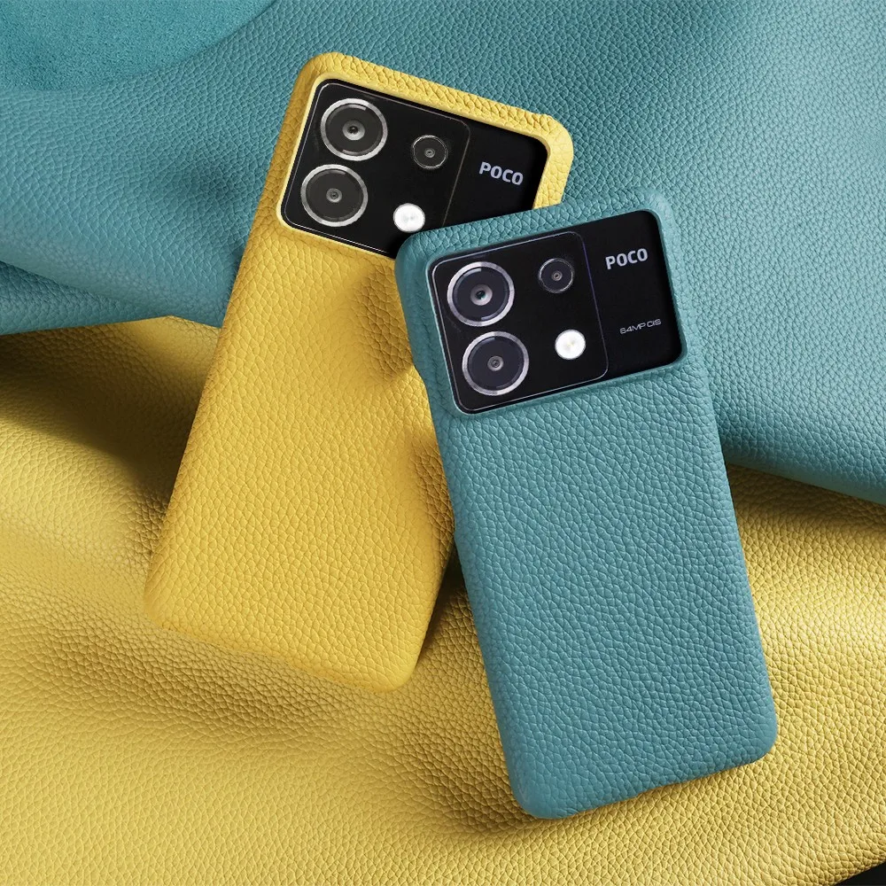 Para POCO X6 Pro Funda de negocios Funda de cuero genuino para Poco F5Pro POCO X7Pro Mi14Pro 13T 12Pro 12T Funda trasera a prueba de golpes - imagen 3