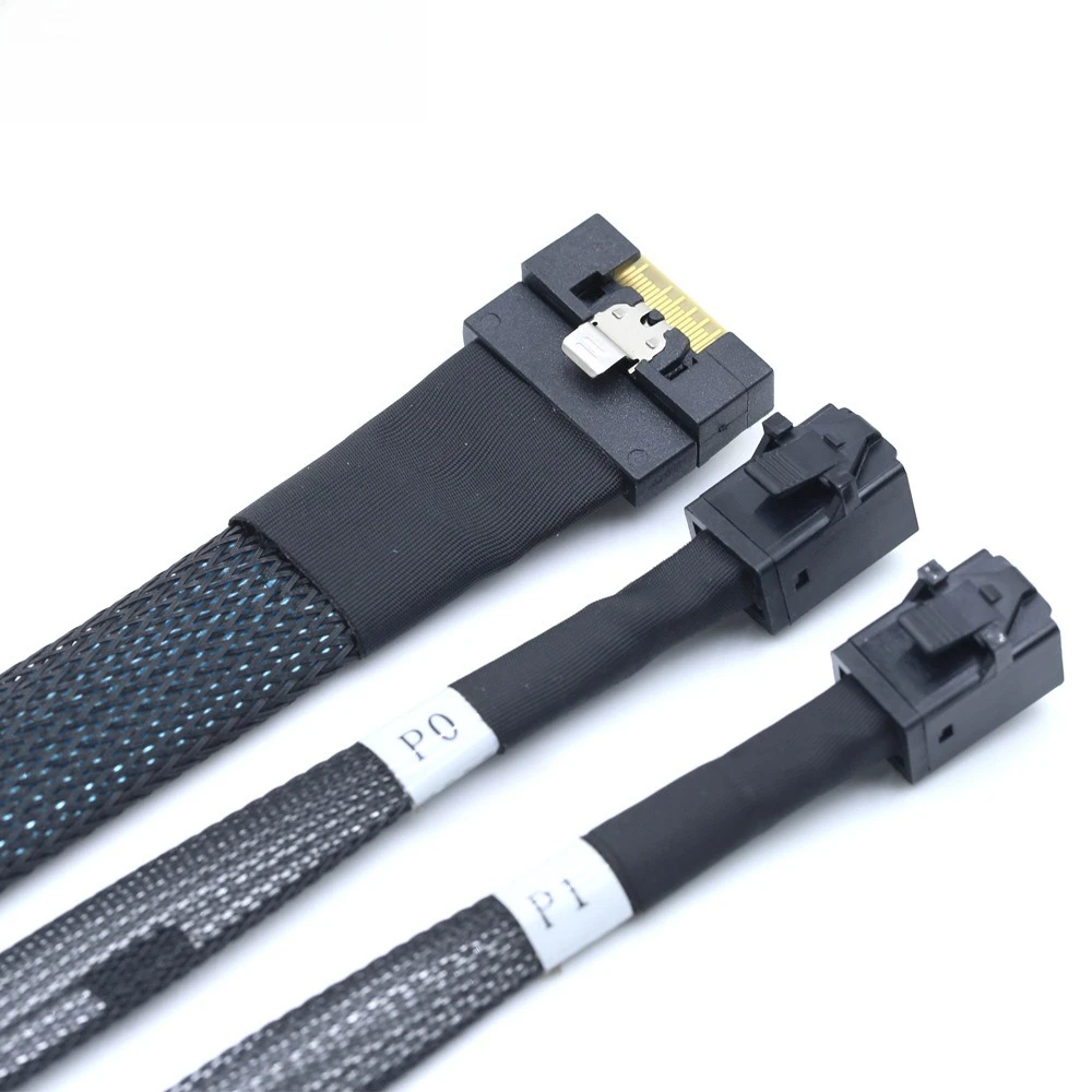 Slimsas MINI SAS SFF-8654 8I 74Pin PCIE servidor Cable interno de alta velocidad 8643/8611 4I/ 8654 8I-8654 4I longitud opcional 0,5 M 1M - imagen 4