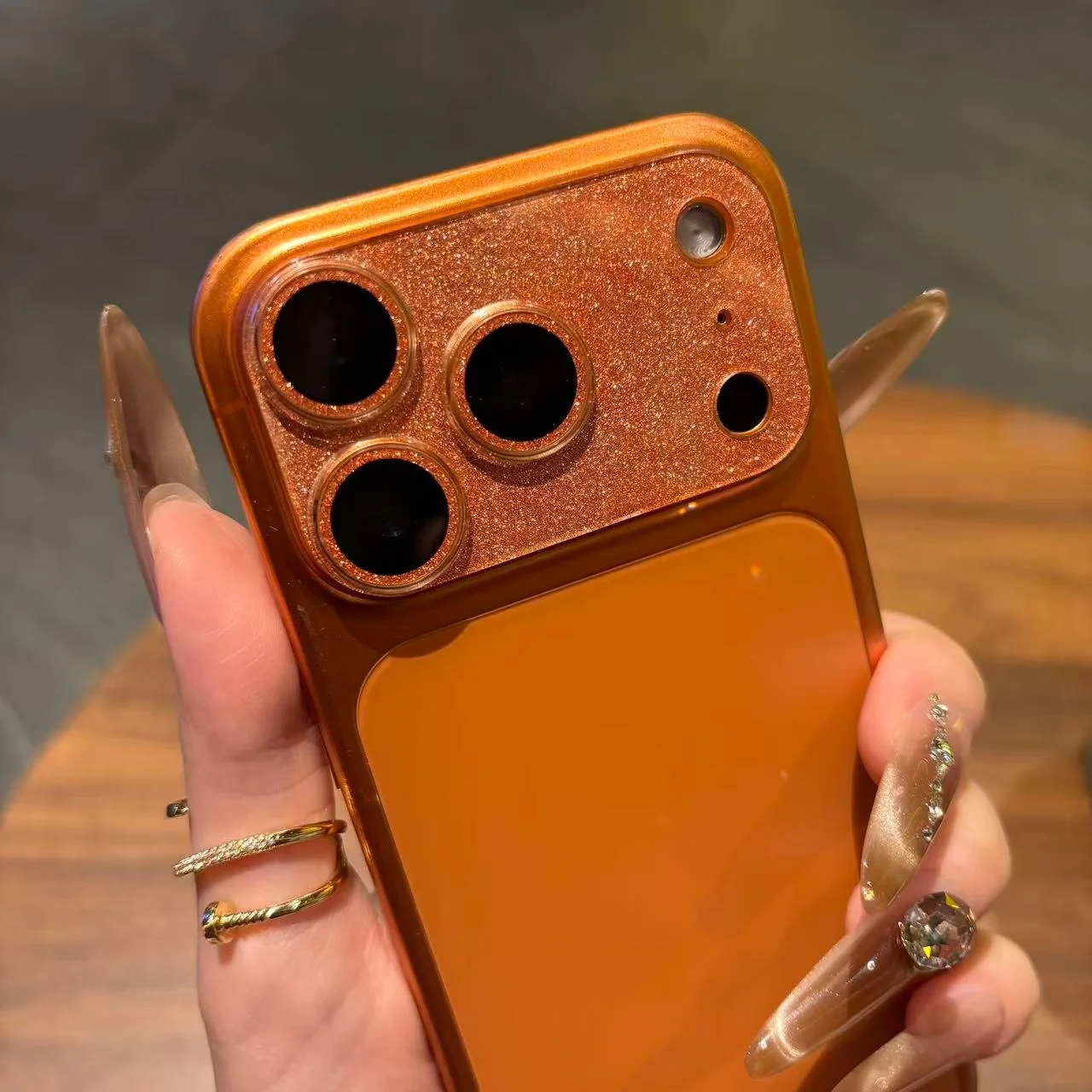 Protector de cámara completo con purpurina para IPhone 17pro 17 15 14 Pro Max Plus, protector de lente, película de vidrio templado, cubierta trasera de anillo - imagen 3