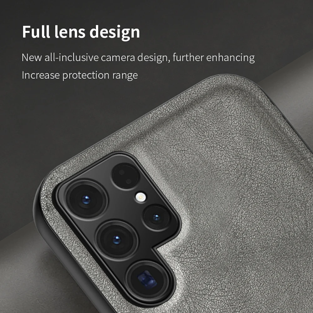 Funda de teléfono de cuero Retro esmerilada de lujo para Samsung Galaxy S23 Ultra, cubierta de succión magnética para coche, parachoques SamsungS23Ultra S23Ultra - imagen 3