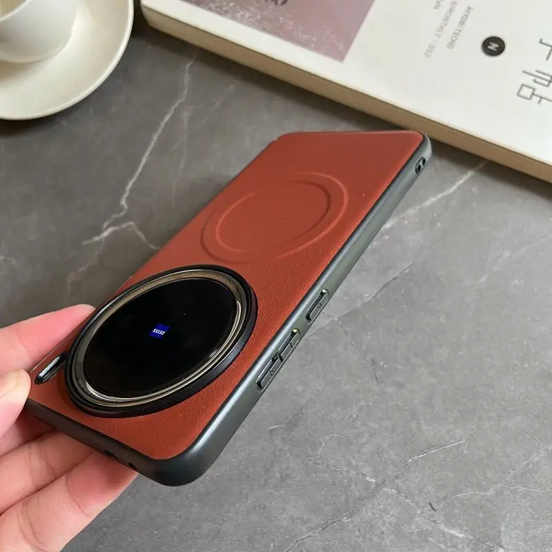 Für VIVO X200 Pro Fall Weiche PU Haut Magnetische drahtlose lade Schutzhülle Zurück Abdeckung Fall Für VIVO X200Pro Mini Telefon Shell - imagen 5